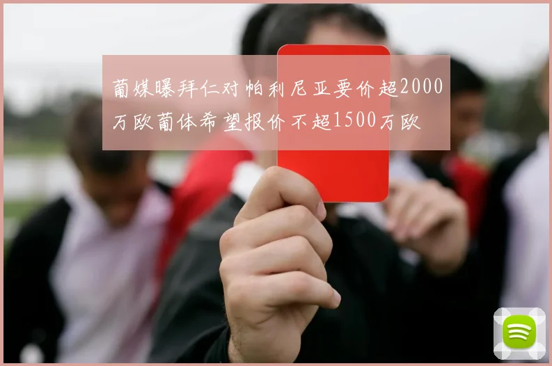 葡媒曝拜仁对帕利尼亚要价超2000万欧葡体希望报价不超1500万欧